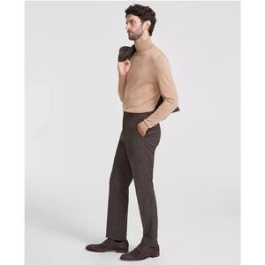 HUGO Men's Modern Fit Brown Checkered Dress Pants - NWT